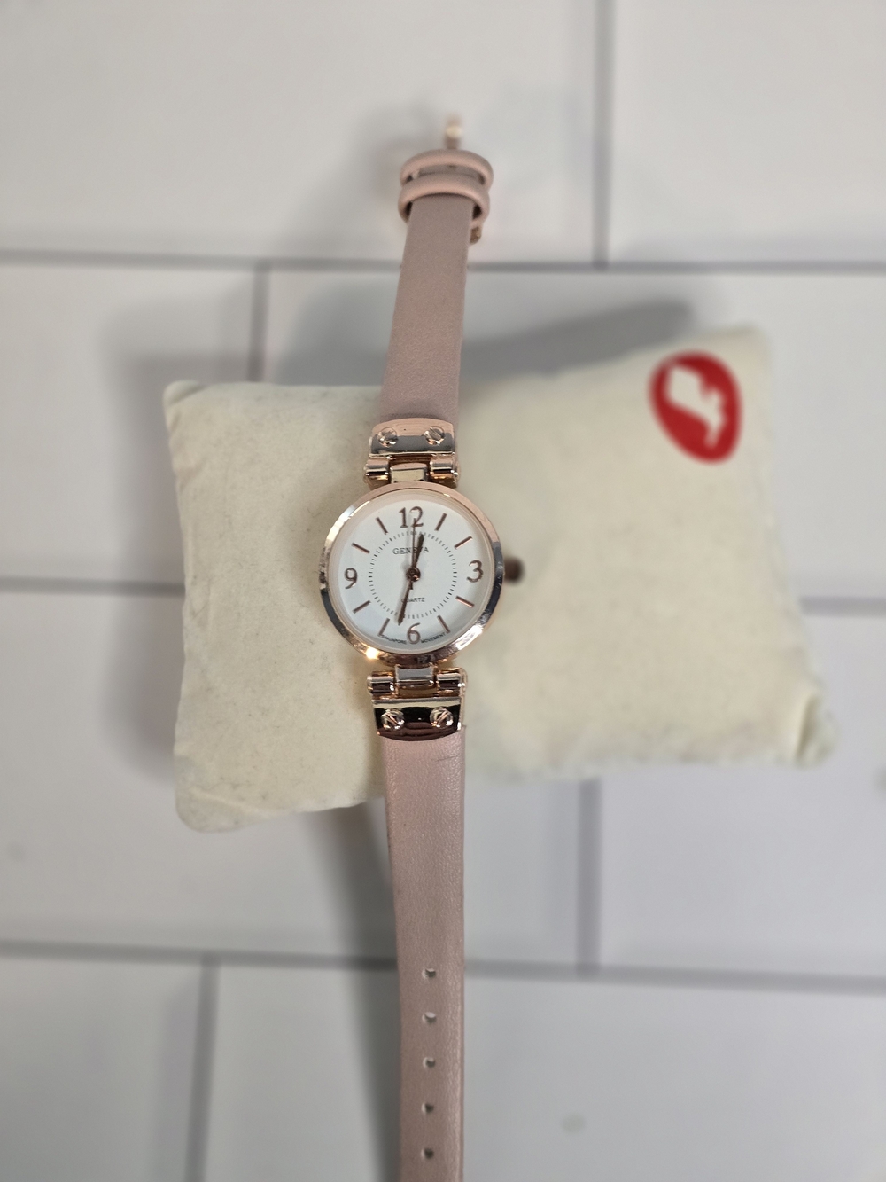 Geneva Rose Gold-Tone Case Watch with Pink Strap - Picture 2 of 5